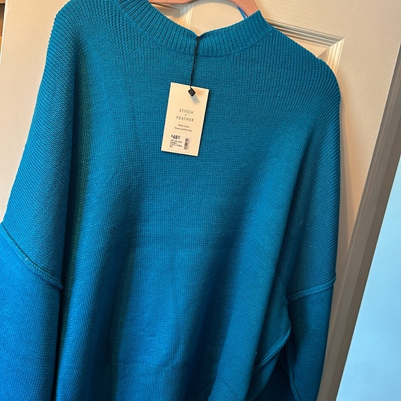 Stitch + Feather Long Sleeve Crewneck Sweater - Picture 3 of 3